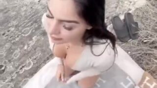 Emily Rinaudo onlyfans leak Outdoor POV Blowjob